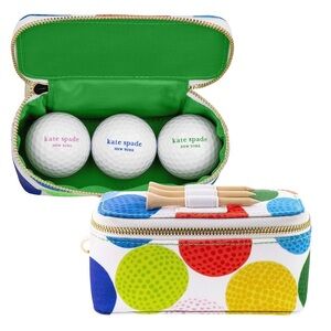 kate spade Multicolor Polka Dot Cosmetic Golf Accessory Case